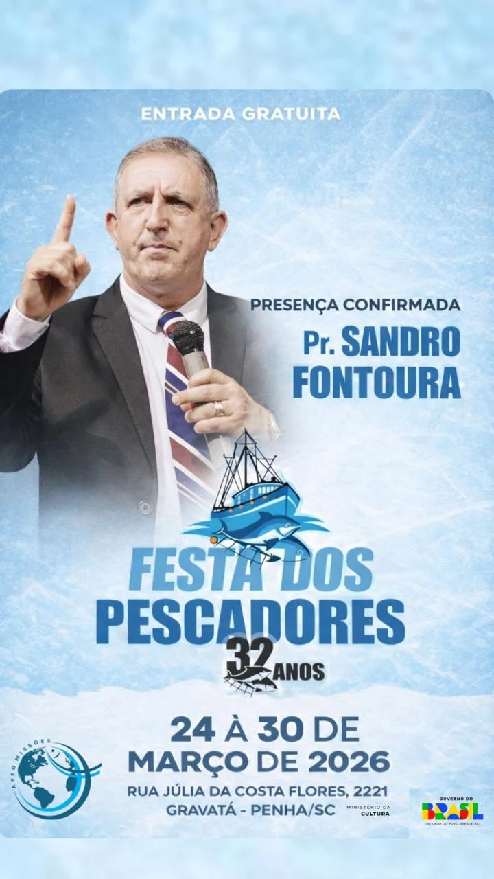 Cartaz do Pastor Sandro Fontoura